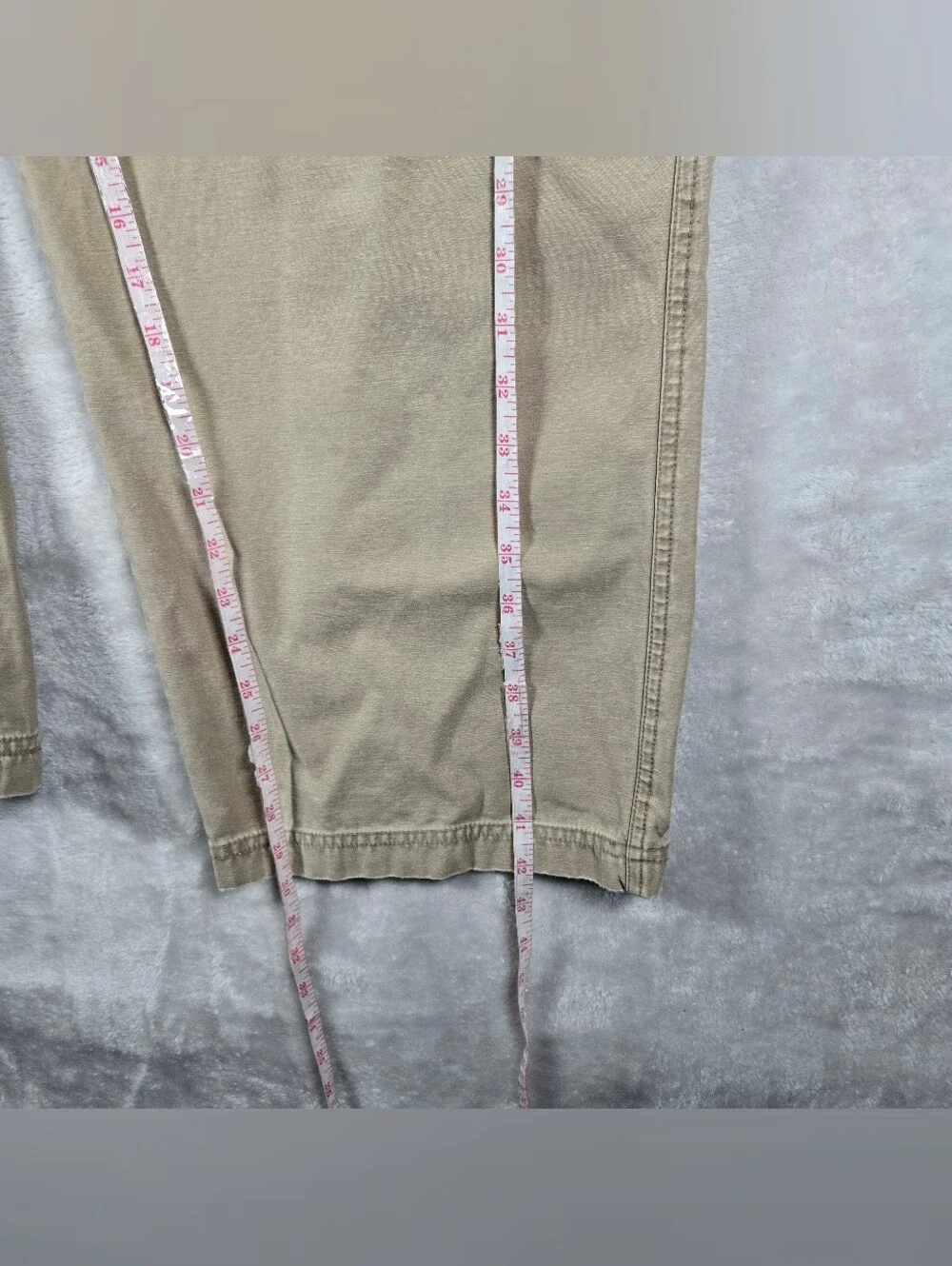 Anchor Blue Big Baggy Cargo Pants Mens Size 38x30 Khaki Loose Skater Vintage Y2K